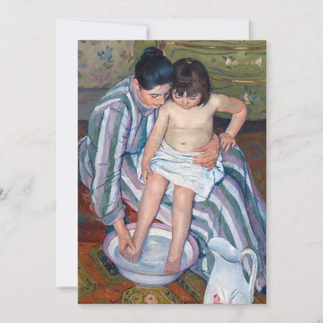 Invitation Mary Cassatt - Le bain de l'enfant (Devant)