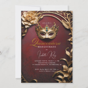 Invitation Mascarade de Quinceañera