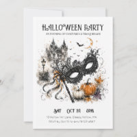 Mascarade d'Halloween à l'aquarelle