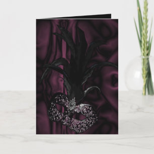 Invitation Mascarade Gothique - Couleur Vin