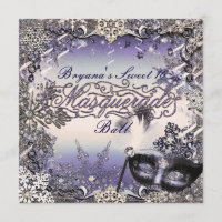 Mascarade Violet et Argent & Flocons de Neige