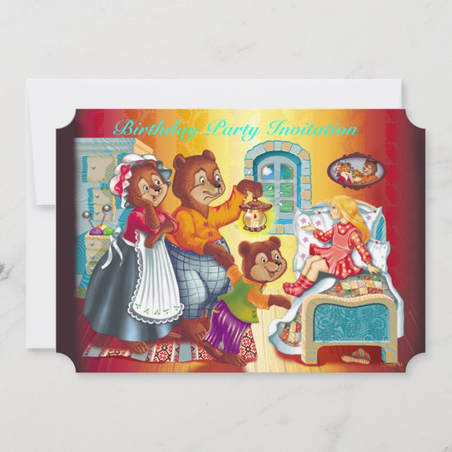 Invitation Masha et 3 ours (Devant)