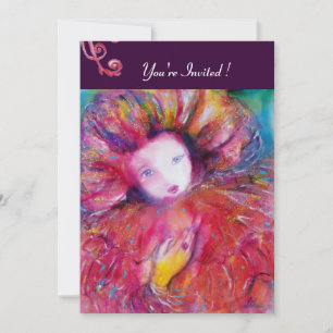 INVITATION MASK EN ROUGE / MARDI GRAS MASQUERADE PARTI