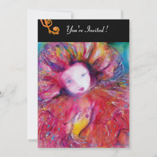 INVITATION MASK EN ROUGE / MARDI GRAS MASQUERADE PARTI