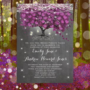 Invitation Mason Jar Sangria Wine Chalkboard Heart Leaf Tree
