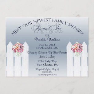 Invitation Mason Jar Sip et voir l'invitation