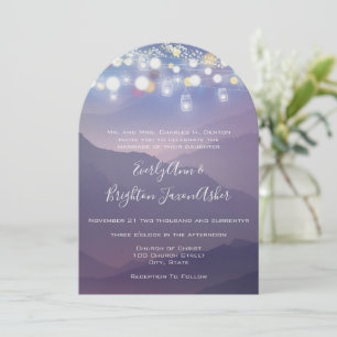 Invitation Mason Jar Ultra violet violet Mariage