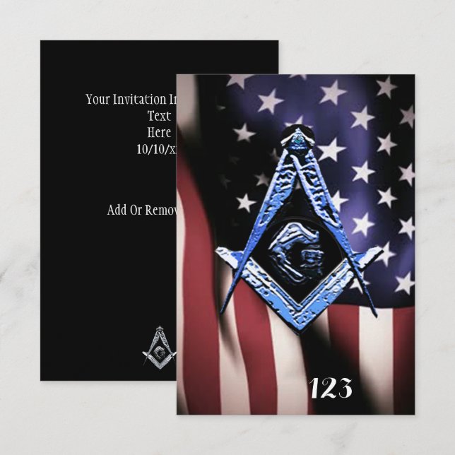 Invitation Masonic Minds (BlueUSA) (Devant / Derrière)