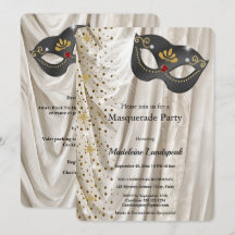 Masque de bal de charbon de bois élégant en soie i