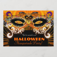 Invitation Masque de Bal Masqué de Costume d'Hallo
