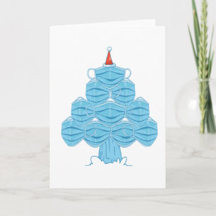 Invitation masque de Noël laid en forme d'arbre