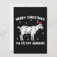 Masque de visage de chèvre de Noël joyeux pour fem