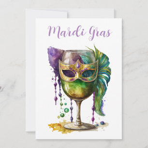 Invitation Masque Mardi Gras