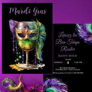Invitation Masque Mardi Gras