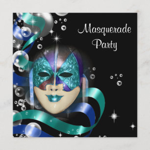 Invitation Masque masqué de Quinceanera PERSONNALISER
