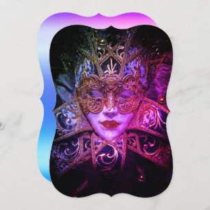 Invitation Masque masqué victorien élégant gothique