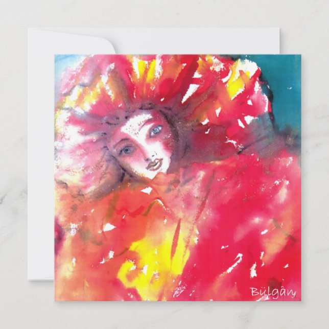 INVITATION MASQUE ROUGE 2 / SOIREE MARDI GRAS MASQUERADE (Devant)