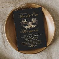 Masquerade 21e anniversaire Black Gold Mask