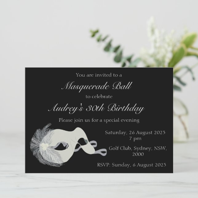 Invitation Masquerade Ball (Debout devant)