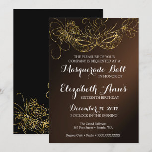 Invitation Masquerade Ball Party 5x7