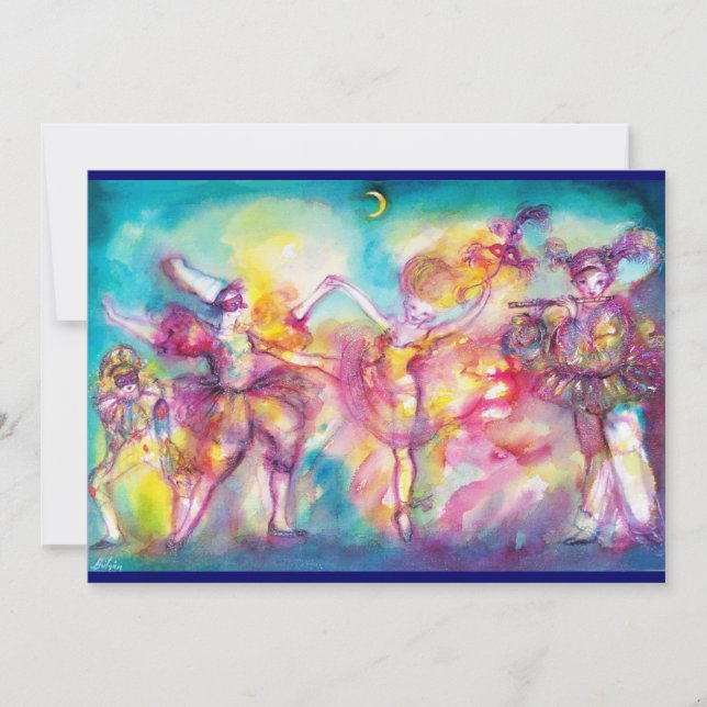 Invitation MASQUERADE PARTY, champagne métallique (Devant)