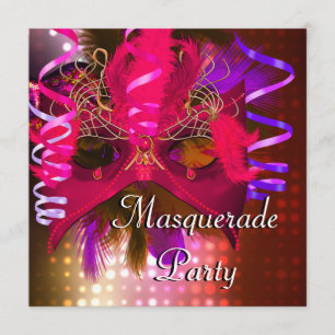 Invitation Masquerade Party Masquerade Mardi Gras Carnaval
