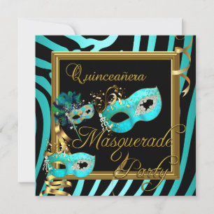 Invitation Masquerade Quinceanera 15 Anniversaire Fête d'anni