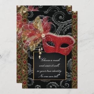 Invitation Masquerade Sweet 16 Party, Mis Quince Anos