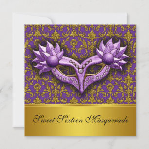 Invitation Masquerade Sweet sixteen