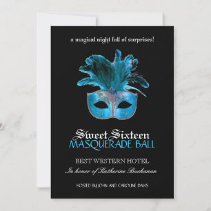 Invitation Masquerade Sweet sixteen
