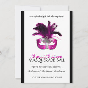 Invitation Masquerade Sweet sixteen