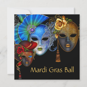 Invitation Masquerade, Sweet sixteen, Bat mitzvah