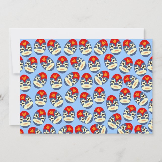 Invitation Masques Blue Lucha Libre (Devant)