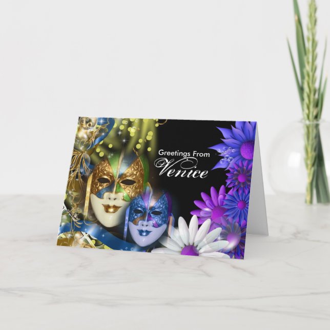 Invitation Masques vénitiens de quinceanera de mascarade (Devant)