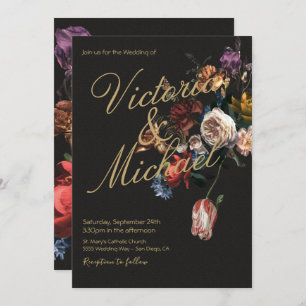 Invitation Master Floral Dark & Moody Mariage
