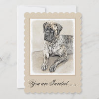 Mastiff anglais (Brindle) Peinture - Chien Art