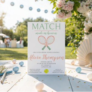 Invitation Match Made in Heaven, Fête des mariées de tennis