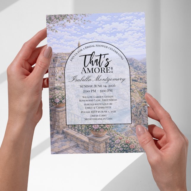 Invitation Matera Mariage Italien Thématique (Matera Italian Themed Bridal Shower Invitations
)