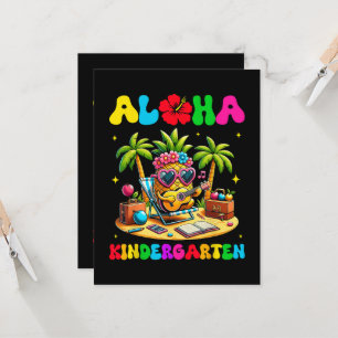 Invitation Maternelle Aloha Ananas Hawaï Rentree Scolaire