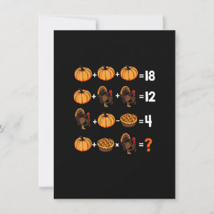 Invitation Math Teacher Humor Thanksgiving Weekend Order Of O