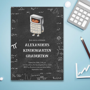 Invitation Mathe mignonne Noir Enfant de maternelle diplôme