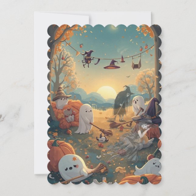 Invitation Matin d'Après Halloween - Un Conte de Nettoyage Fa (Devant)