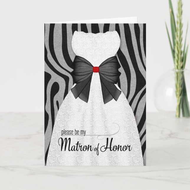 Invitation Matron of Honor Request in Animal Print Bridal (Devant)