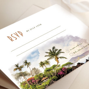 Invitation Maui Hawaii RSVP Wedding Insert Destination