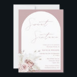 Invitation Mauve Dusty Rose Arch Blush Floral Sweet 16<br><div class="desc">Mauve Dusty Rose Arch Blush Floral Sweet 16 Invitation Voir la collection correspondante en Niche et Nest Store</div>