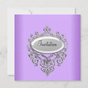 Invitation Mauve Lilas pour toute Occasion