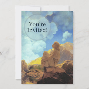 Invitation Maxfield Parrish Matin 1922 Nuage Bleu Beaux-Arts