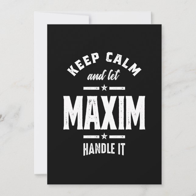 Invitation Maxim Nom Personnalisé Anniversaire (Devant)