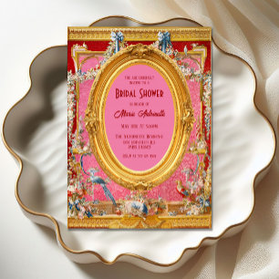 Invitation Maximaliste Marie Antoinette Rococo Fête des marié