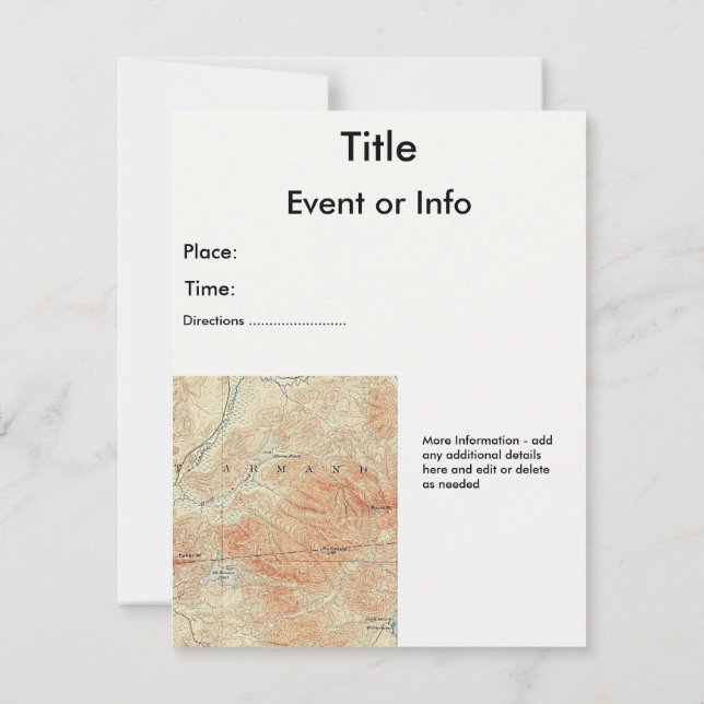 Invitation McKenzie et Moose Ponds, McKenzie Mountain Detail (Dos)